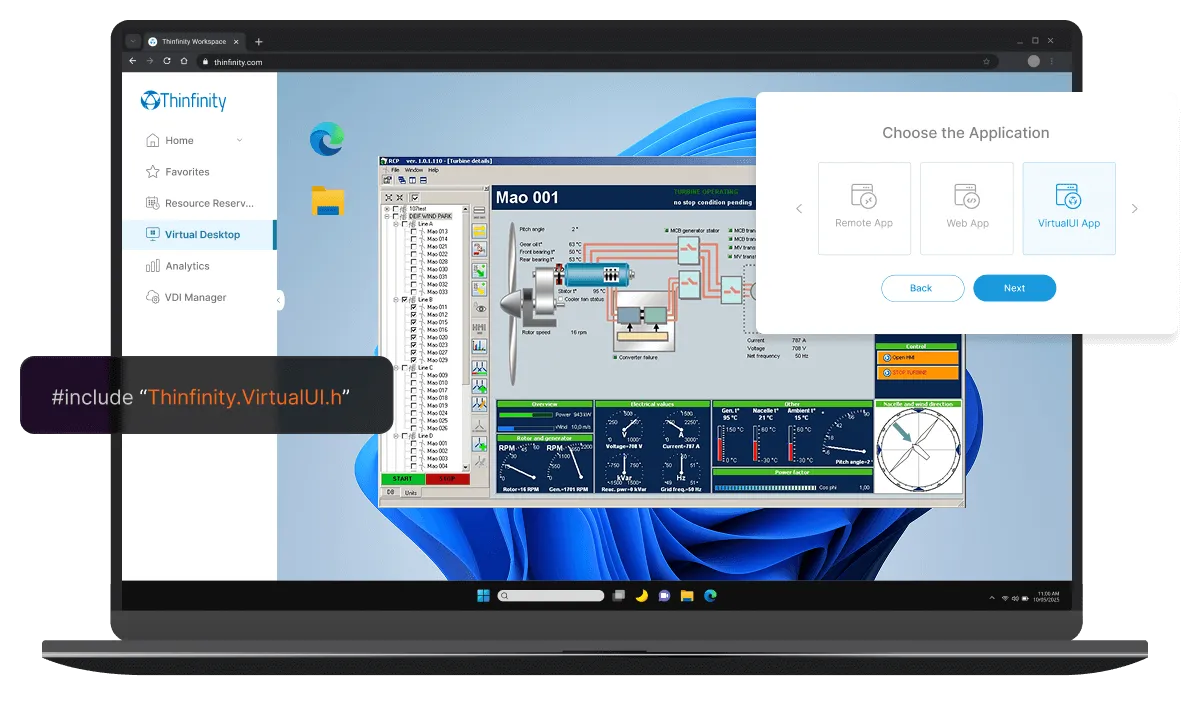 Transform your Legacy apps into web-based solutions with a single line of code.