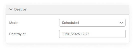 Scheduled Destruction