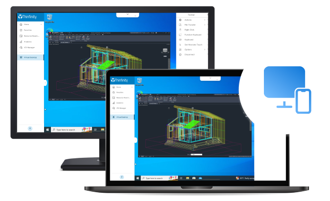 Natives Multi-Monitor-Setup